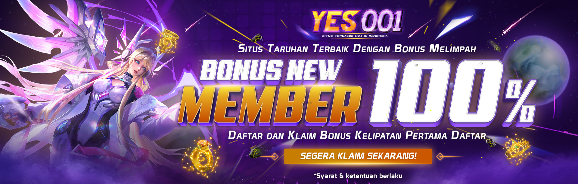 BONUS NEW MEMBER 100% YES001