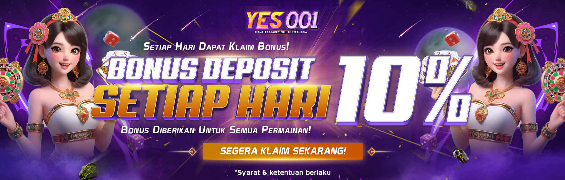 BONUS HARIAN 10% YES001