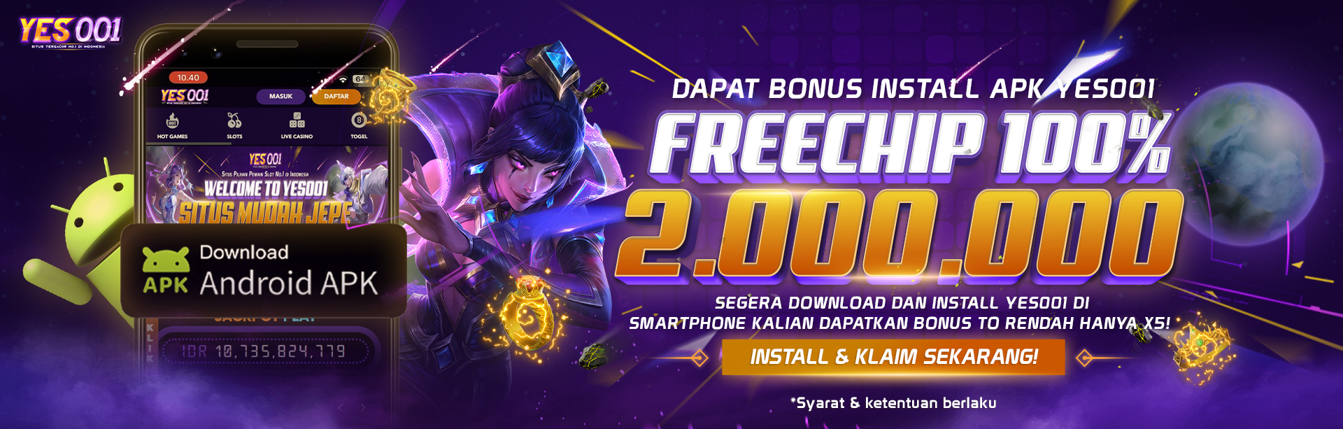 BONUS DOWNLOAD APK FREECHIP 100% 2 JUTA